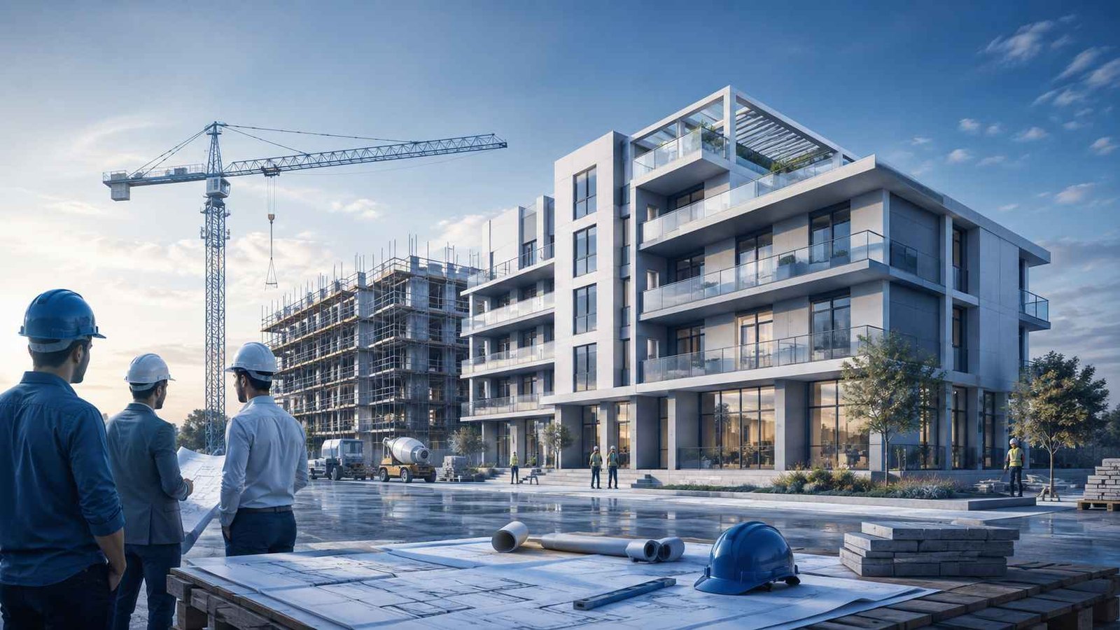 Turnkey construction project site