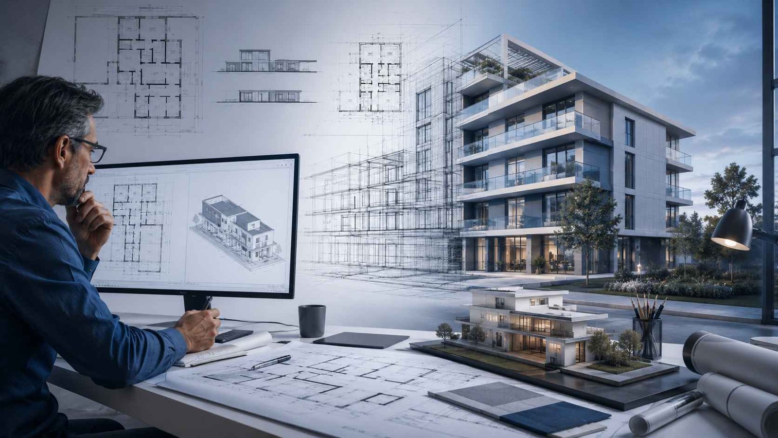 Modern architectural residential building design