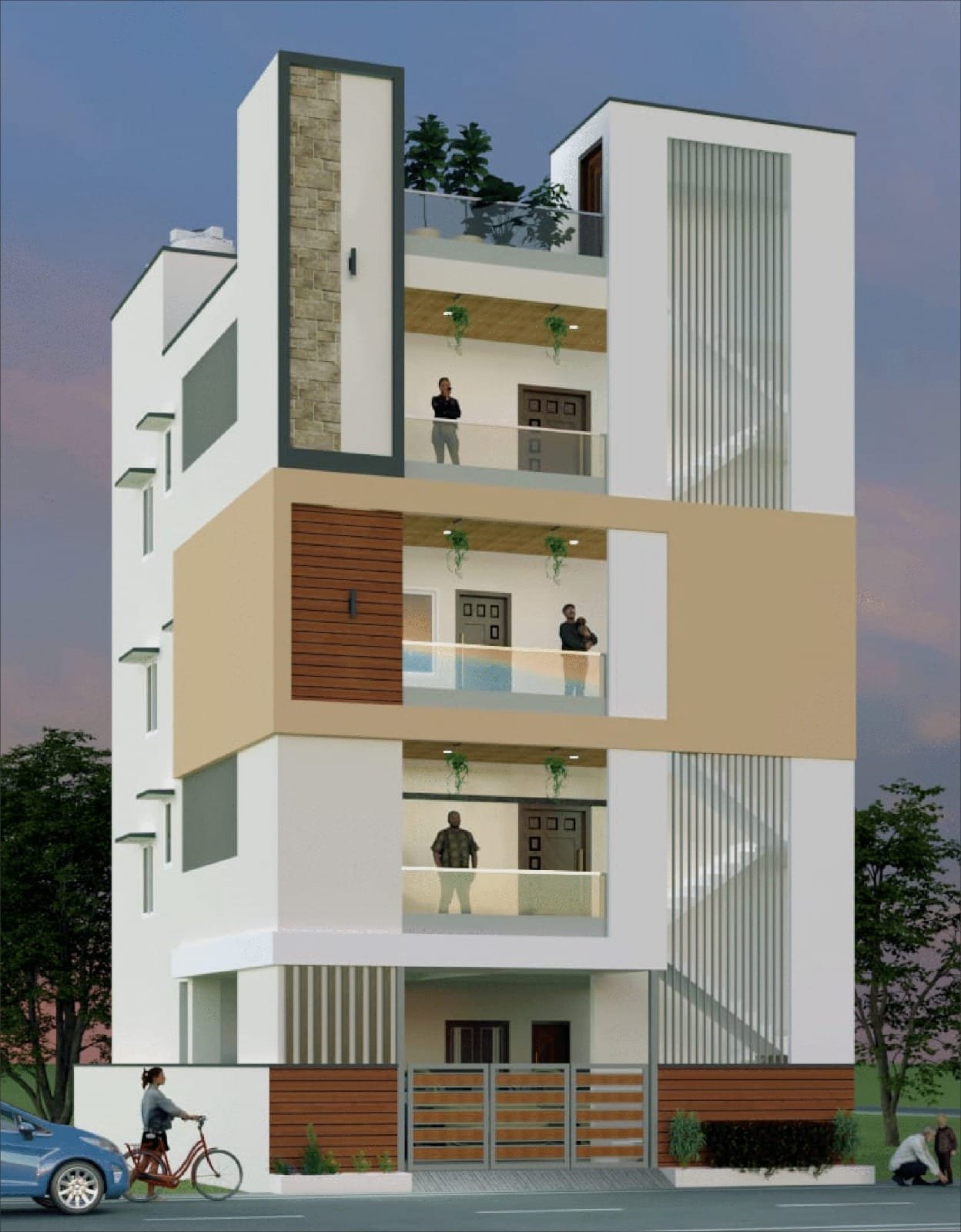 G plus 3 Duplex House project by Lishaan Constructions and Consultants